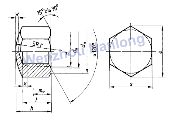 DIN 917 - Hexagon Cup Nuts - Low Pattern